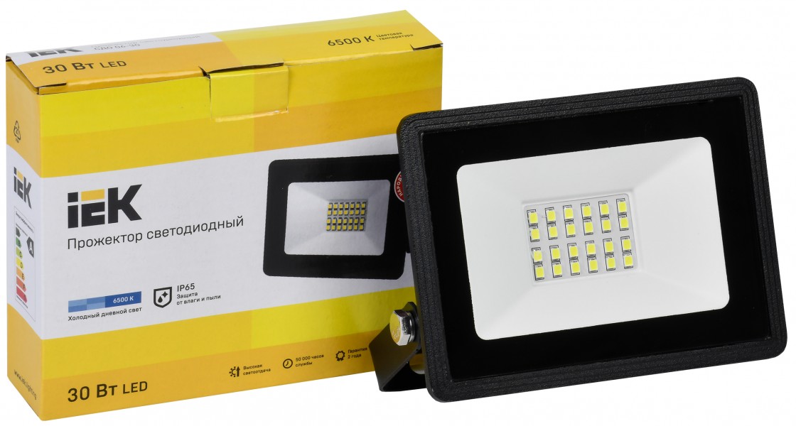 Прожектор LED 30W 6500К, IP 65 IEK - купить в Тамбове