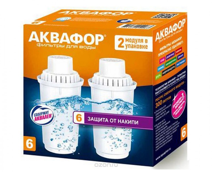 Комплект кассет АКВАФОР В6 (Жесткость) (2шт.) - купить в Тамбове
