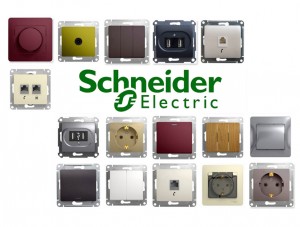 Выключатели, розетки З/У "Глосса" Schneider Electric